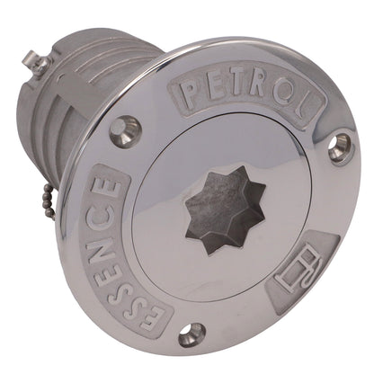 Fuel Deck Filler - 50mm – Petrol / Essence – AISI 316 Stainless Steel