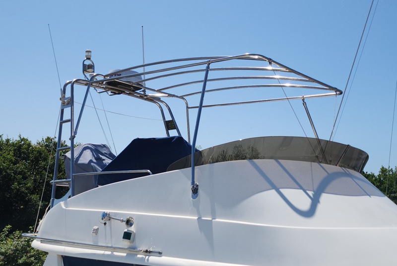 stainless steel hood frame for boat  flybridge