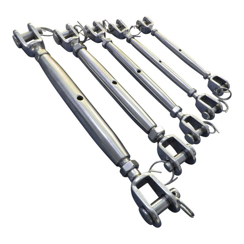 Stainless Steel 316 M6 Turnbuckle Rigging Screw Toggle and Swageless for 1/8 Wire Marine Grade 