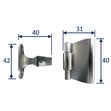 Stainless Steel A2 (304) Door Holder, Marine & Sailing, Door, Locker, Cabinet, 42mm image #2