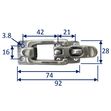 Stainless Steel A4 (316) Swivel Hasp, Marine & Sailing, Door, Locker image #2