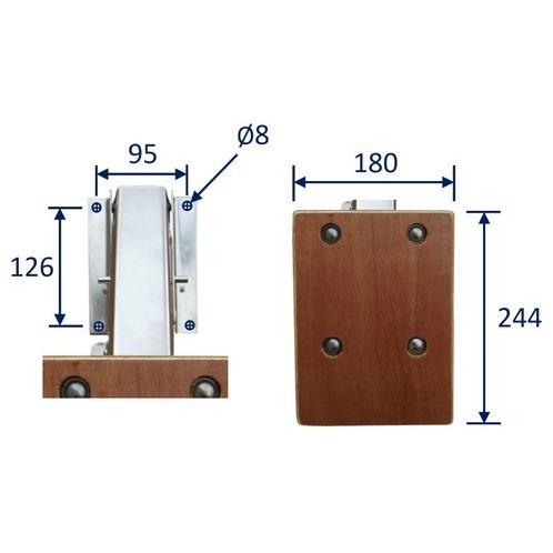 Outboard Motor Mounting Bracket With Wooden Plate image #