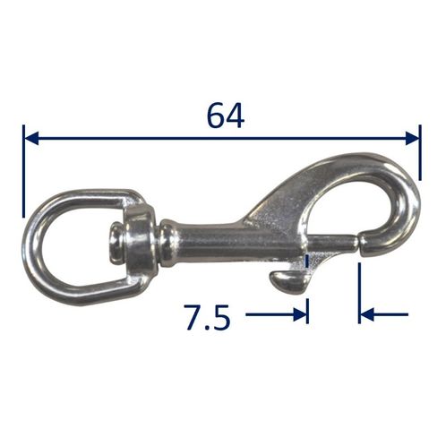 Swivel Key Clasp, 316 Stainless Steel image #1