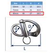 Stainless Steel Snap Shackle, Sailing Sheet Attach, 316 Marine Grade image #3