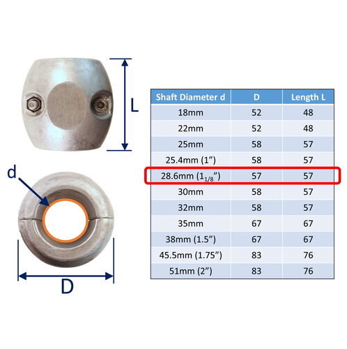 Zinc Shaft Anode For Boat Prop Shafts In Salt Water, To Protect From Corrosion image #5