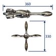 Stainless Steel Anchor, Folding Grapnel Anchor, Polished 316 Stainless image #1