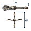 Stainless Steel Anchor, Folding Grapnel Anchor, Polished 316 Stainless image #3
