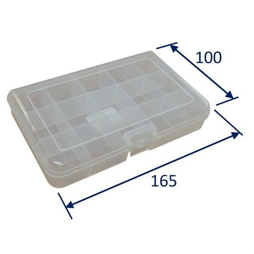 Plastic Kit Box, 165x100x31mm External Size, 15 Compartment  image #