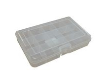 Plastic Kit Box, 165x100x31mm External Size, 15 Compartment 