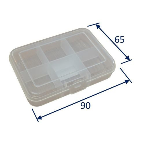 Plastic Kit Box, 90x65x21mm External Size, 6 Compartment  image #