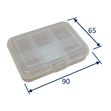 Plastic Kit Box, 90x65x21mm External Size, 6 Compartment  image #2