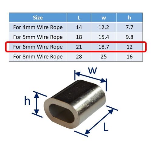 Wire Rope Ferrule, 316 Stainless, Marine Grade Ferrule  image #3