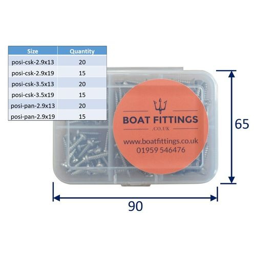 Kit Box Of 316 Stainless Posi-Drive Self Tapping Screws: Smaller Sizes  image #