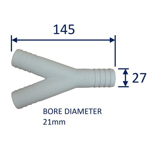 Plastic Y-Connector Hose Joining Fitting / Pipe Splitting Fitting image #4