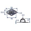 Diamond Pad Eye Mounting Hoop, A2 Stainless Steel Mounting Pad image #1