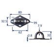 Diamond Pad Eye Mounting Hoop, A2 Stainless Steel Mounting Pad image #3