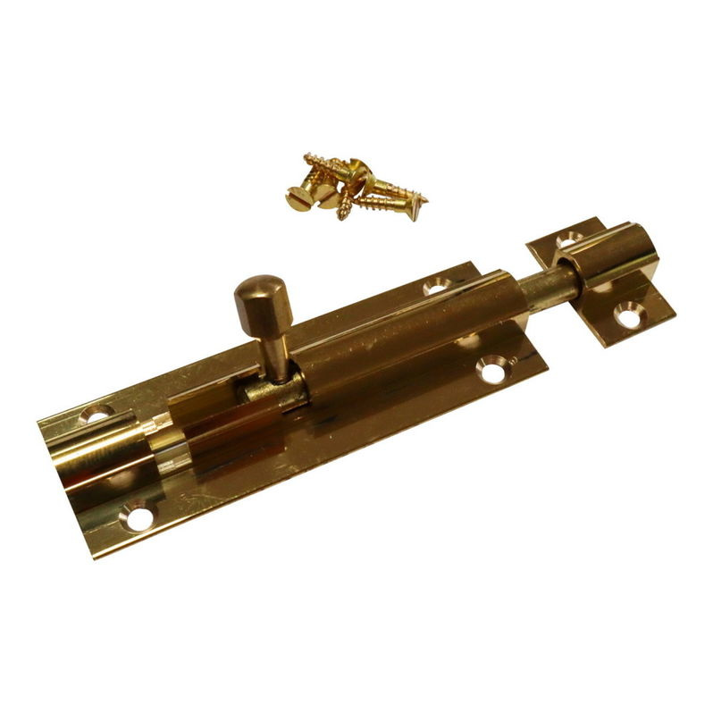 Straight Barrel Brass Door Bolt Latch Crank STAR FISH Figurine Neck Slide Lock