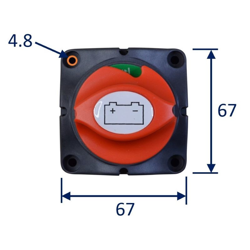 12V-48V Marine battery master switch 275A Continuous Rating In Robust Housing 
