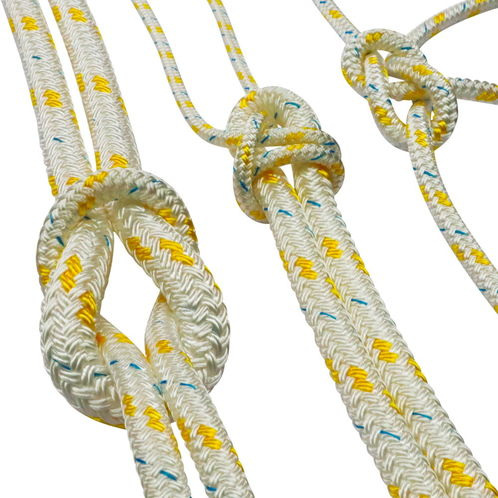 polyester braided rope, yellow fleck