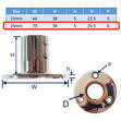 Tube Mounting Support, Flanged 316 Stainless Steel 90-Degree Tube Mounting Socket image #2