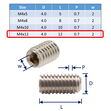 316 Stainless Steel Grub Screws, Metric Thread, Cup-Point Set-Screws image #4