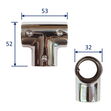 Stainless Steel Tubular 90-Degree T-Fitting (Tee Fitting), For Jointing Stainless Steel Tubing image #2
