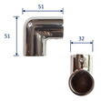 Stainless Steel Tubular Elbow-Fitting (90-Degree Fitting), For Jointing Stainless Steel Tubing image #2