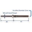 Swage Stud End Fitting For Wire Rope, 316 Stainless Steel Swage Fitting, With Metric Thread image #9