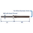 Swage Stud End Fitting For Wire Rope, 316 Stainless Steel Swage Fitting, With Metric Thread image #13