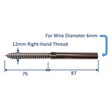 Swage End Fitting For Wire Rope With Wood-Thread, 316 Stainless Steel Swage Fitting image #4