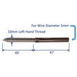 Swage End Fitting For Wire Rope With Wood-Thread, 316 Stainless Steel Swage Fitting image #7