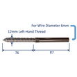 Swage End Fitting For Wire Rope With Wood-Thread, 316 Stainless Steel Swage Fitting image #8