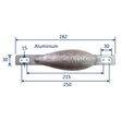 Aluminium Sacrificial Anode, Water-Drop Shape, Smooth Moulded Shape For Less Drag, 750g image #1