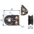 small pulley block with direct mounting