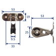 Stainless Steel Small Pulley Block, With Screw Mounting Plate And Swivel image #1