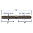 Stainless Steel Metric Stud, With Left-Hand & Right-Hand Thread, Made From 316-Grade Stainless Steel image #2