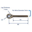 Swage Eye End Fitting For Wire Rope, 316 Stainless Steel Swage Fitting, With Eye End image #3