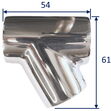Stainless Steel Tubular 60-Degree T-Fitting (Tee Fitting), For Joining Tubing, Made From 316 Stainless image #2