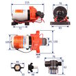 SEAFLO Water Pressure Pump, 33-Series, 24 Volts, Self-Priming Diaphragm Pump, Adjustable Pressure image #1