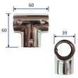 Stainless Steel Tubular 90-Degree T-Fitting (Tee Fitting), For Jointing Stainless Steel Tubing image #3