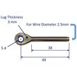 Swage Eye End Fitting For Wire Rope, 316 Stainless Steel Swage Fitting, With Eye End image #6
