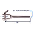 Swage Terminal For Stainless Steel Wire Rope, Fork End With Clevis Pin, Marine Wire Rope Assemblies, 316 Stainless image #6