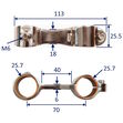 25mm tube fitting hinged clamp over
