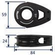 Nautos Organic 57 Single Sailing Pulley Block For Web / Line Attachment image #1