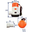 SEAFLO 1500 GPH Electric Bilge Pump / Submersible Pump / 12Volt Bilge Pump. Boat Bilge Pump With Non-Return Valve image #1