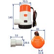 SEAFLO 1500 GPH Electric Bilge Pump / Submersible Pump / 24Volt Bilge Pump. Boat Bilge Pump With Non-Return Valve image #1