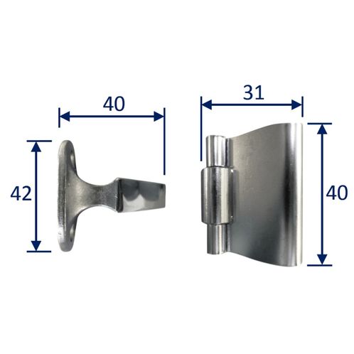 product image for Stainless Steel A2 (304) Door Holder, Marine & Sailing, Door, Locker, Cabinet, 42mm