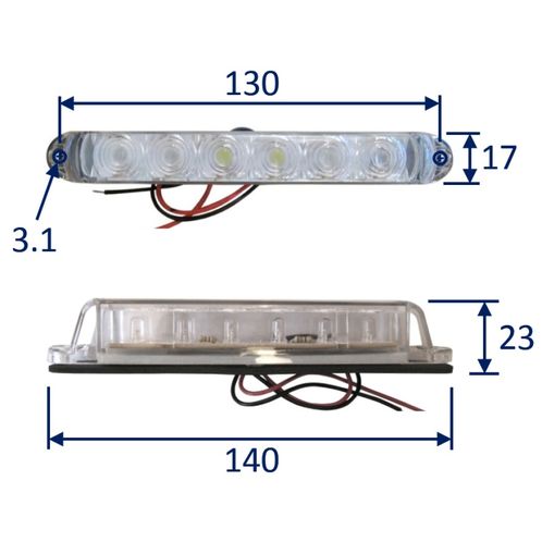 product image for LED Light 6-LED Linear. Surface Mounted. Waterproof To IP67