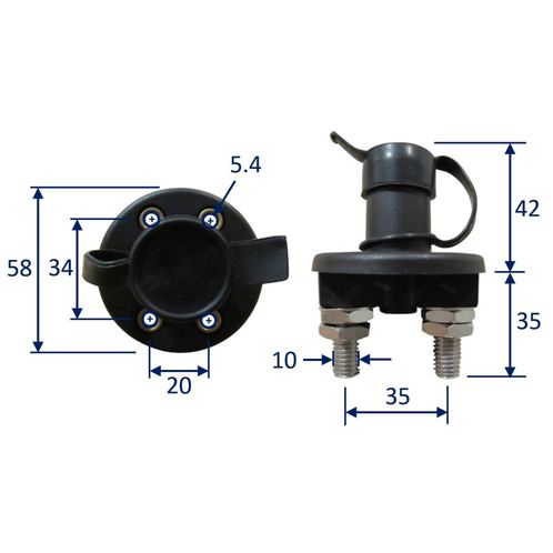 product image for Marine Electrical Master Battery Switch, 150A 12V