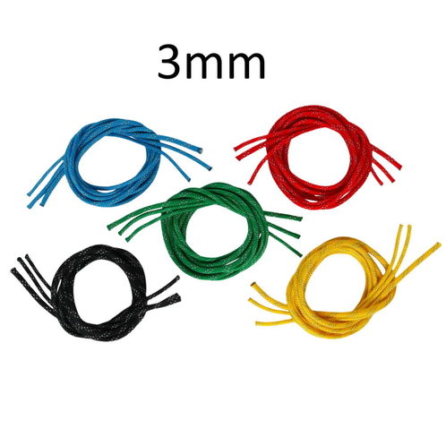product image for Braided Polyester Dinghy Line With 32plait Polyester Cover, Solid Colour 3mm Diameter